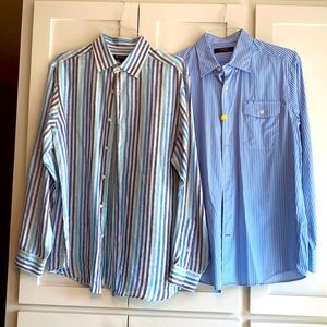 Lot of 2  Cremieux dress shirts L